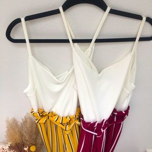 Blue Rain || TWO Spaghetti Strap Jumpsuits || Size M